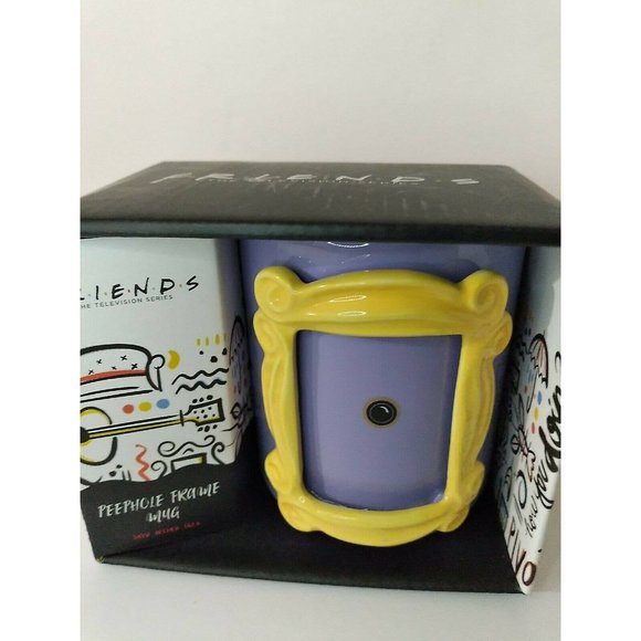 Friends TV Series Purple Peephole Photo Frame 21oz. Mug Authentic Warner Bros. - Picture 2 of 12